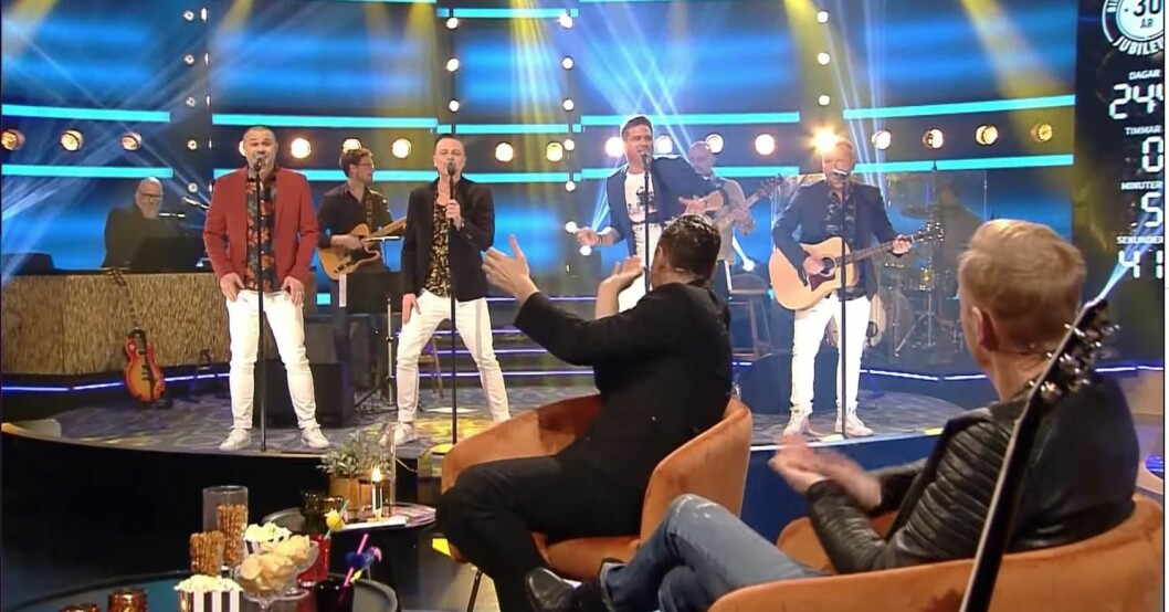 Sannex gjorde succé med sitt dansbandsmedley. Sannex i Bingolotto
