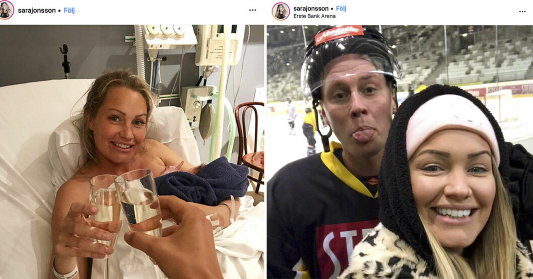 Sara Jönsson med nya pojkvännen David Åslin. Foto: Instagram. Sara Jönsson med pojkvännen David Åslin.
