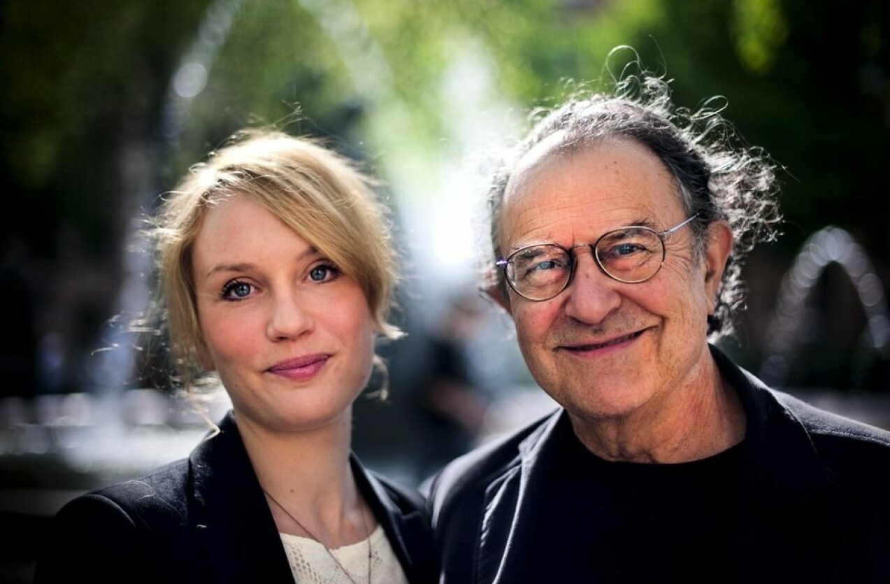 Georg med sin dottern Sarah. Sarah Riedel och Georg Riedel