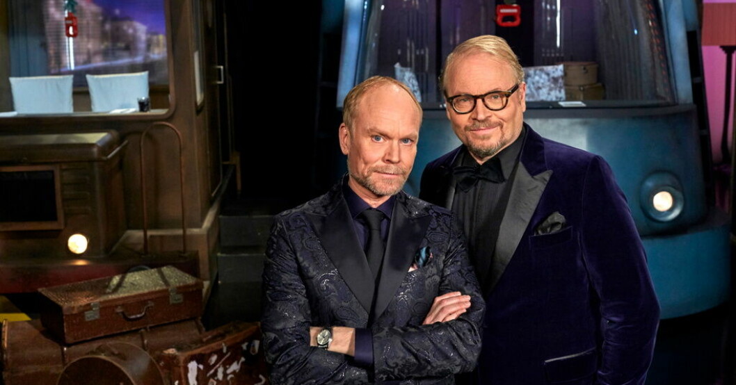 Säsongsfinalen i "På spåret", med Kristian Luuk och Fredrik Lindström vid rodret, lockade flest tittare förra veckan. Pressbild. Tv-toppen: "På spåret" gick om Melodifestivalen