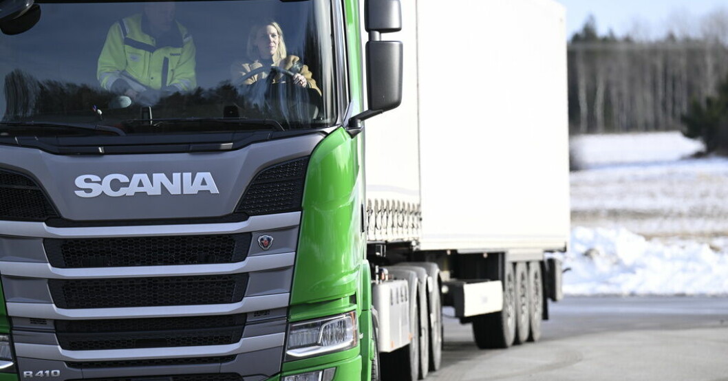 Scania har släppt nytt bokslut. Arkivbild. Scanias lastbilar rullar för fullt