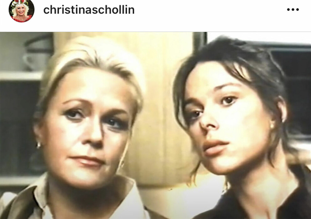 Christina Schollin spelade mot Lil Terselius i Varuhuset. Christina Schollin och Lil Terselius.