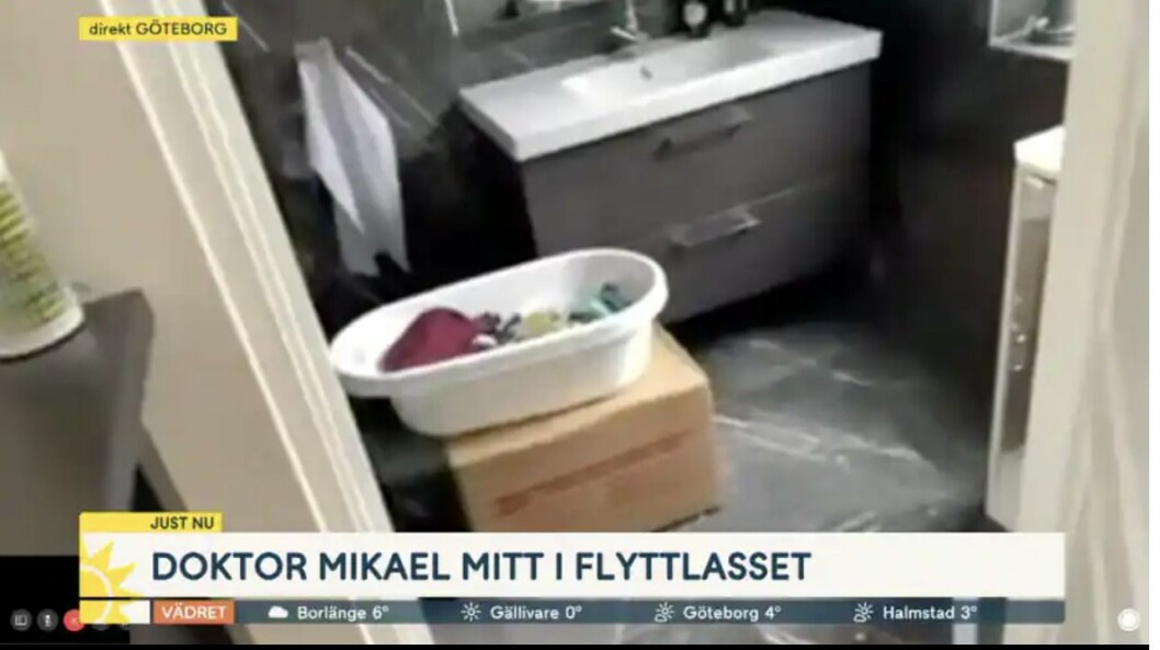 Badrummet hos Lotta Engberg och Mikael Sandström.