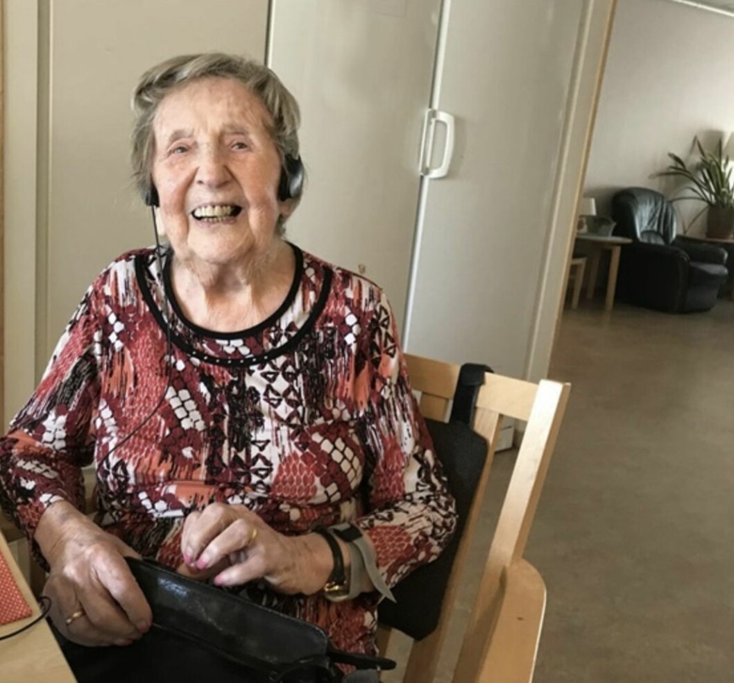 Dagny Carlsson på äldreboendet.