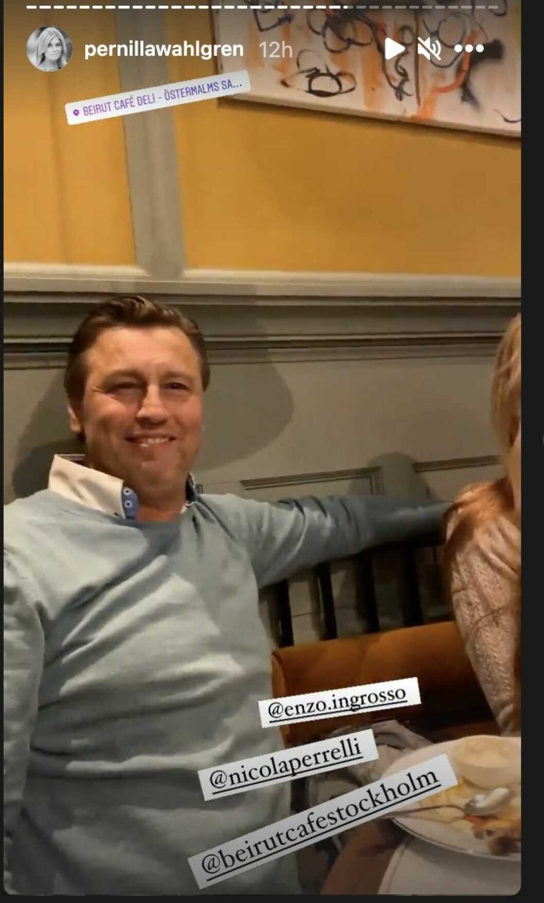 Nicola Perrelli var också på plats för att fira Benjamin på födelsedagen.
