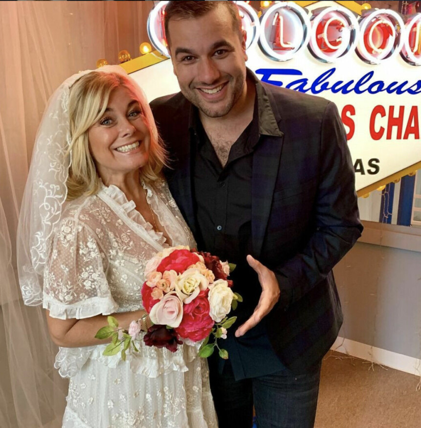 Pernilla Wahlgren och Edward af Sillén, Las Vegas 2021.