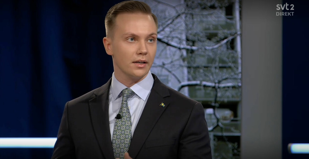 … gröna fyrklöver. En partisymbol för Centerpartiet sedan 1942.