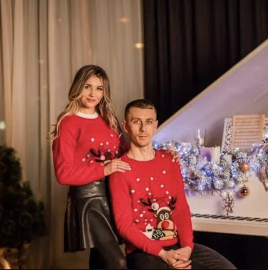Fyodor Spinu tillsammans med sin partner Alina.