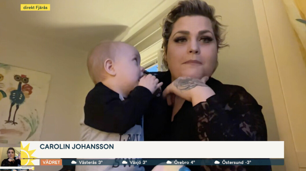 Caroline, 31, från Fjärås drabbades mitt under gravidteten av svår sjukdom.