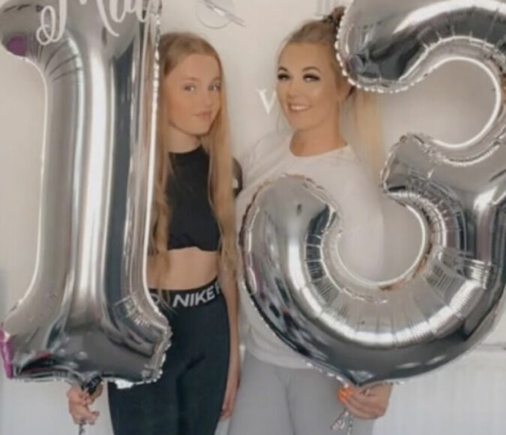 Mamma Sophie McGlynn och dotter.