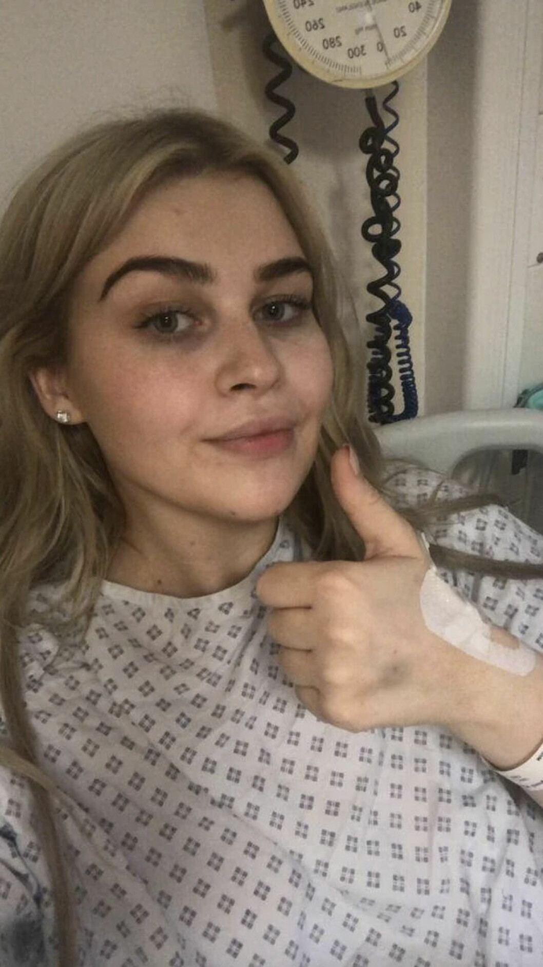 Georgina Masson, 24, trodde hon hade halsfluss. Men det skulle visa sig vara något helt annat.