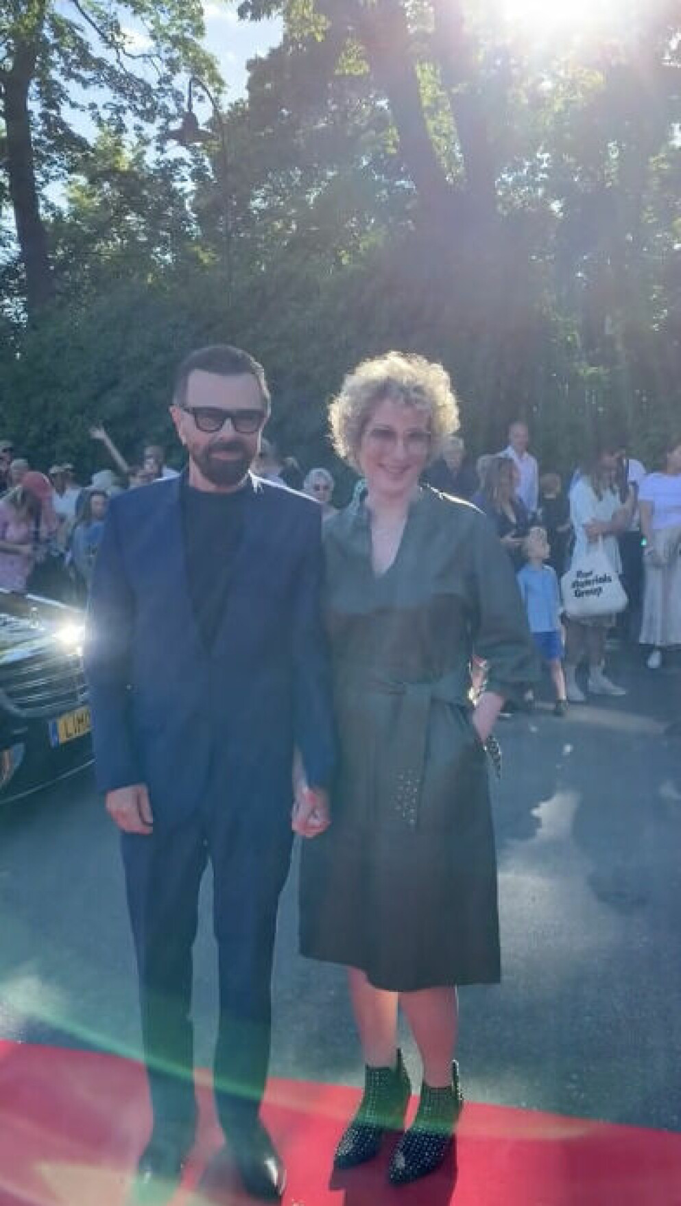 Björn och Christina på röda mattan för premiären av Pippi på Cirkus BJÖRN ULVAEUS, CHRISTINA SASS