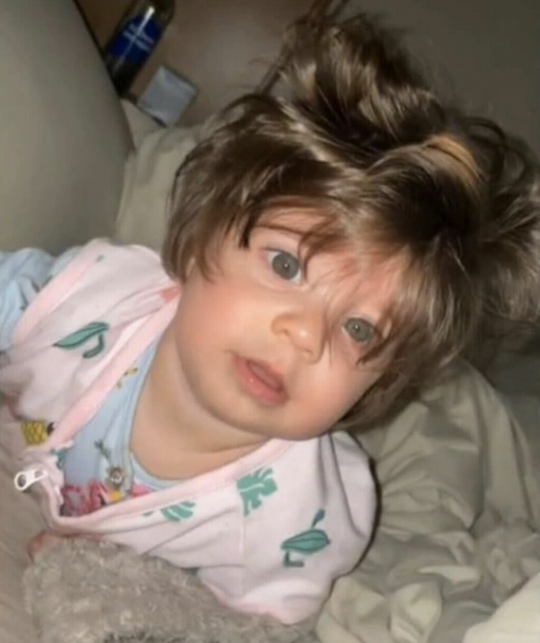Hannah Beddows dotter – med sitt makalösa hår.