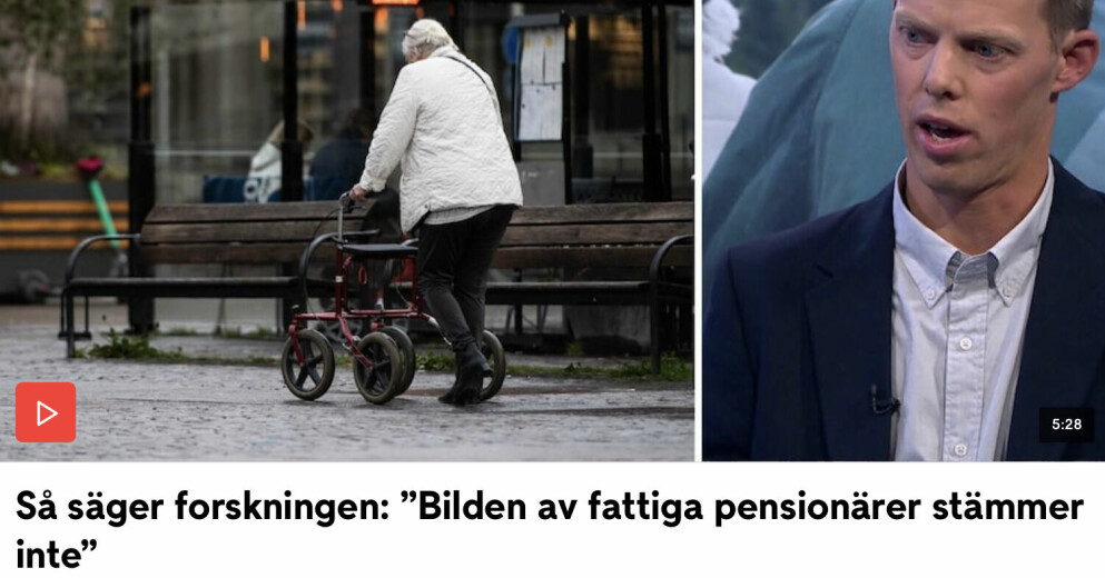 Nationalekonomen Johannes Hagen medverkade i TV4 Nyheterna för att prata om pensioner. TV4 Nyheterna om pensionerna.