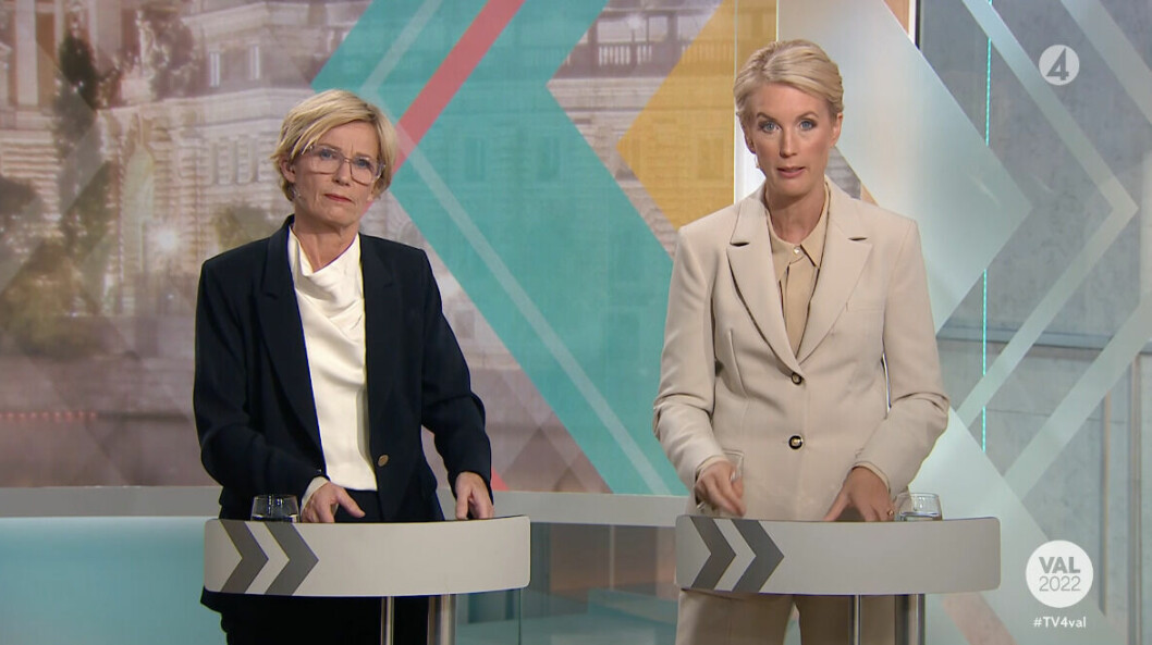 Jenny Strömstedt ställde en fråga som fick Annie Lööf att reagera starkt – efteråt pudlade TV4 i pausen.