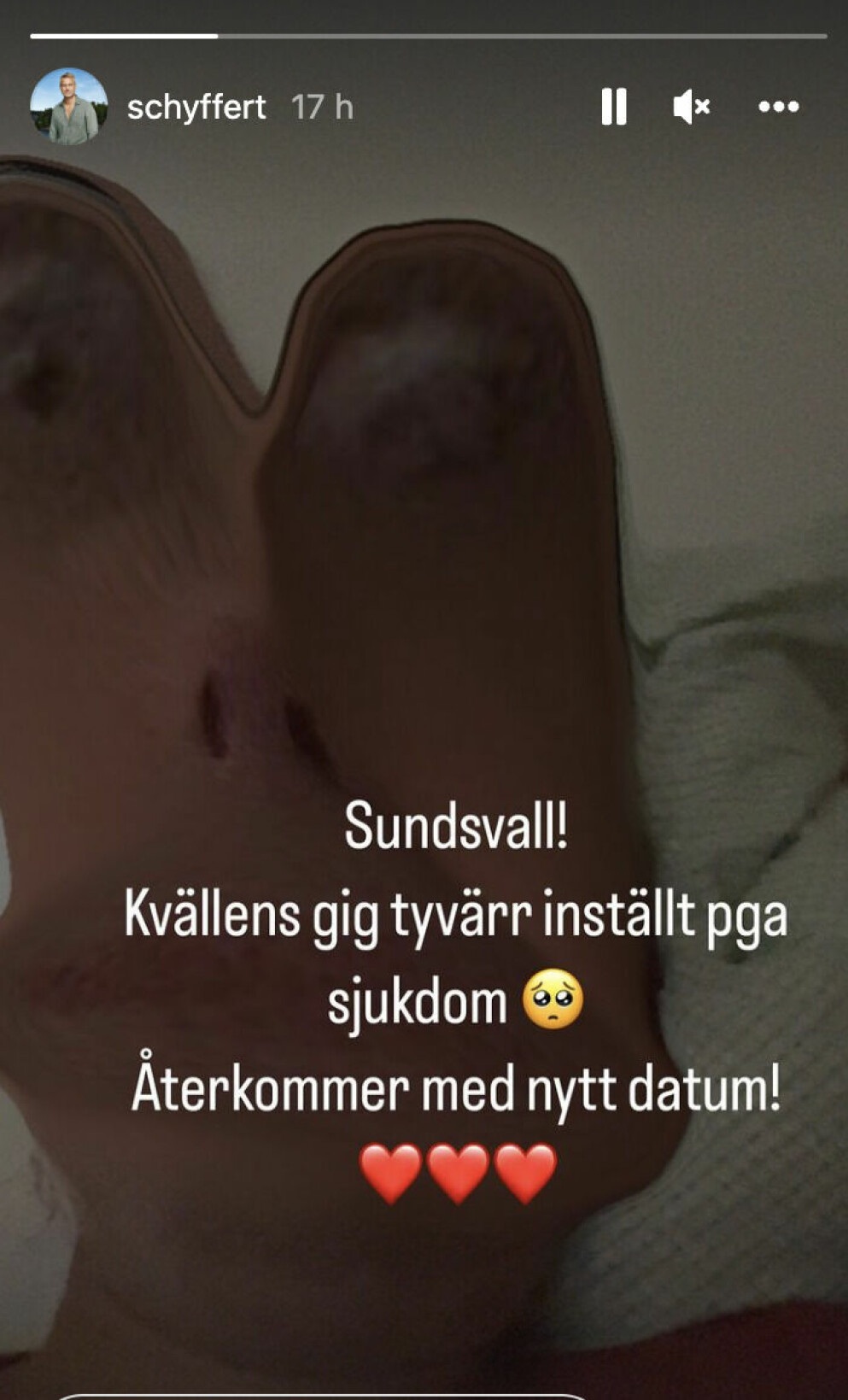 Screenshot från Henrik Schyfferts Instagram. Henrik Schyffert
