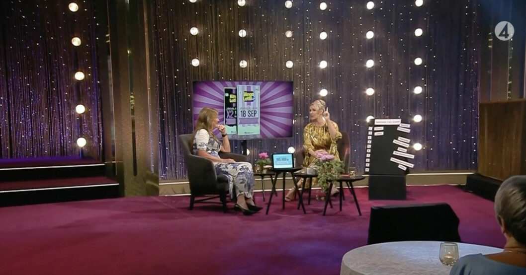 I det senaste avsnittet var Sanna Nielsen på plats i Bingolotto och gästade Lotta. LOTTA ENGBERG, SANNA NIELSEN