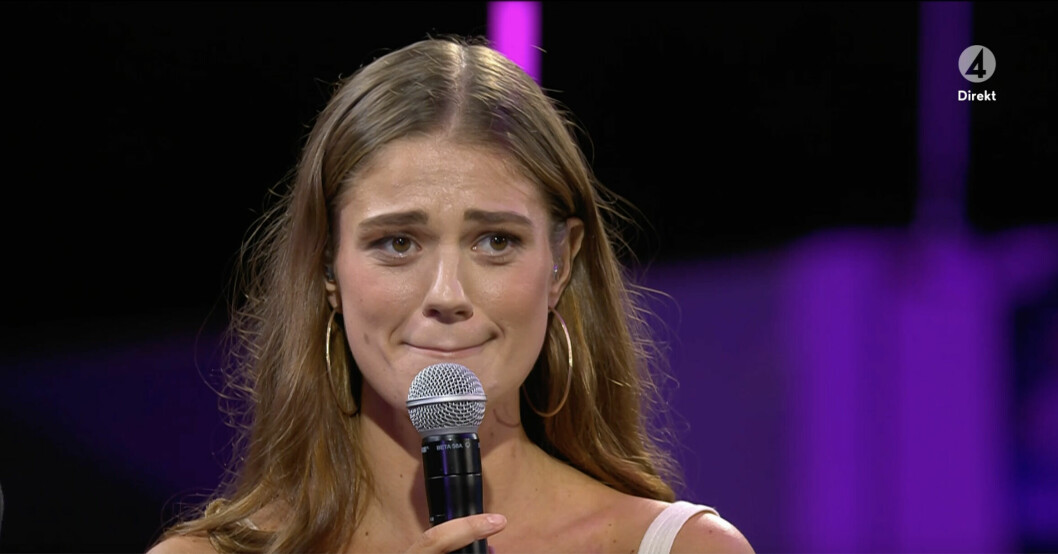 Ida brast ut i gråt efter framträdandet. IDA HALLQUIST