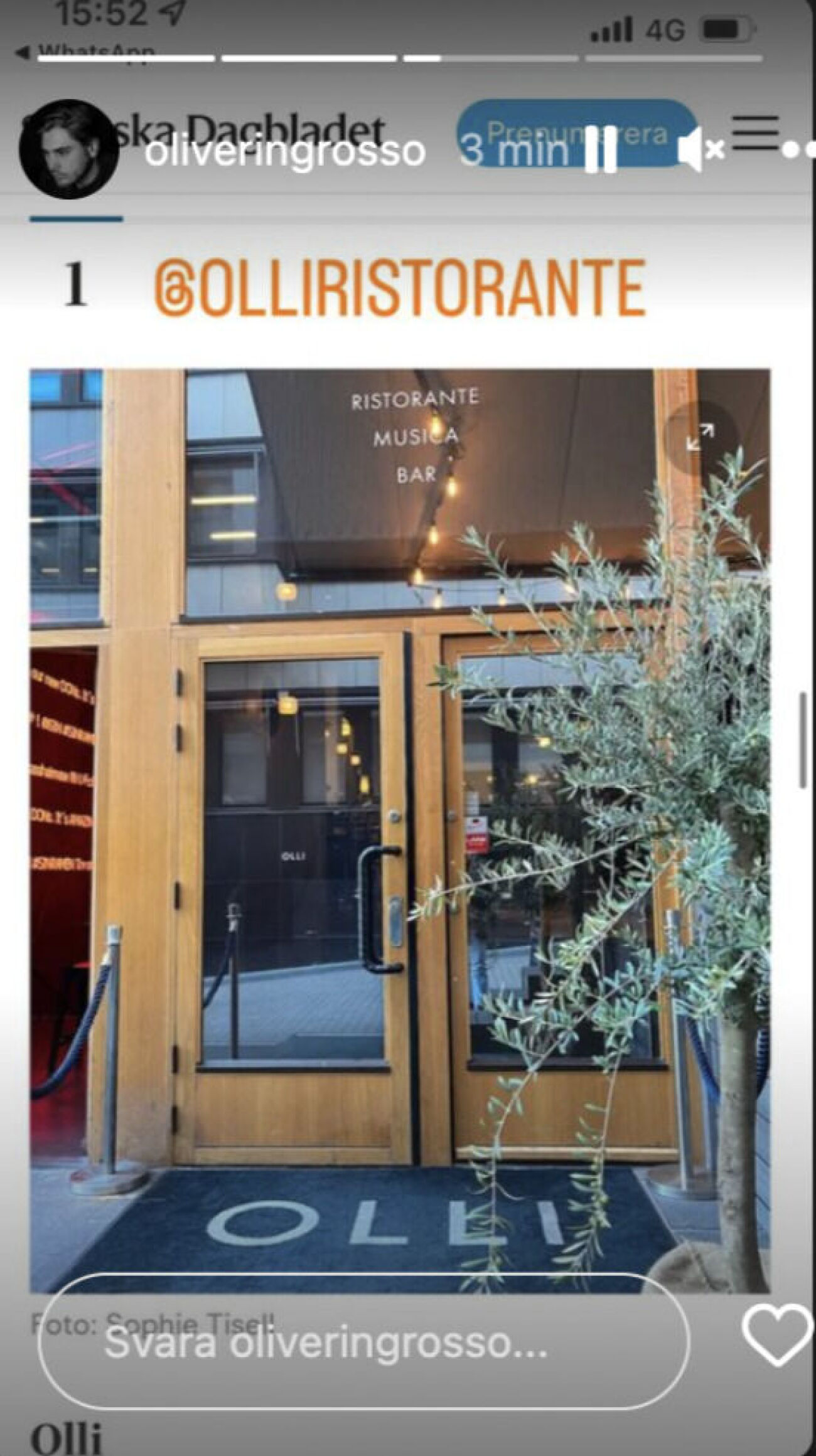 Oliver Ingrossos restaurang Olli – topp 1 i Stockholm | Hänt