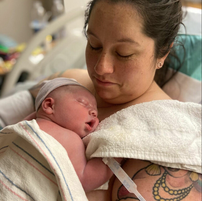 Den 6 juni 2021 fick Nicaela och Joshua sonen Ryder. Ryder på mamma Nicaelas bröst efter förlossningen.