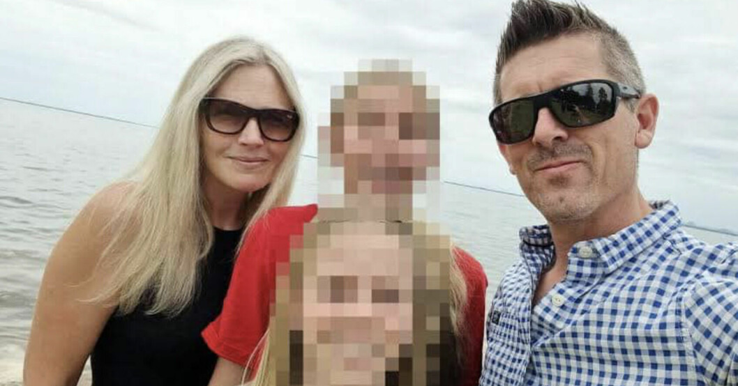 Emma Lovell med familjen.