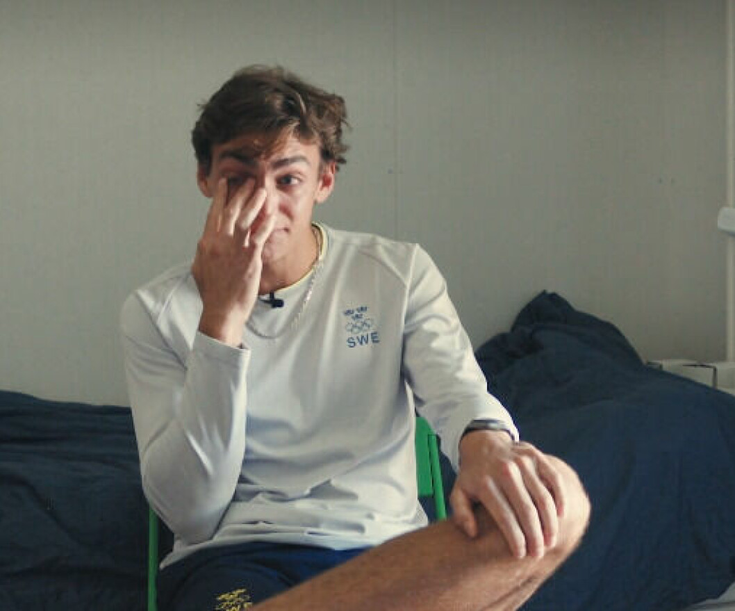 En tårfylld Armand Duplantis.