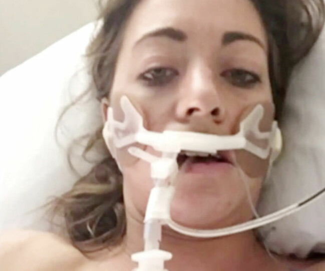 Brittany fick hjärt- och lungräddning i åtta minuter innan ambulansen kom. Brittany på sjukhuset.