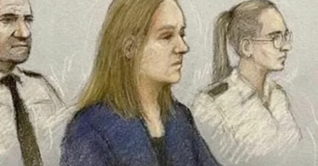 Lucy Letby brast i tårar under rättegången. Lucy Letby under rättegången.