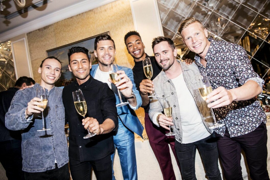 2017 körade Erik Segerstedt bakom Robin Bengtsson i Eurovision song contest. Robin Bengtsson skålar i champagne med dansare och Erik Segerstedt i Eurovision song contest 2017