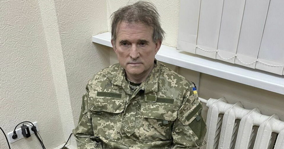 Viktor Medvedchuk greps under tisdagen efter att ha varit på flykt sedan februari. Viktor Medvedchuk