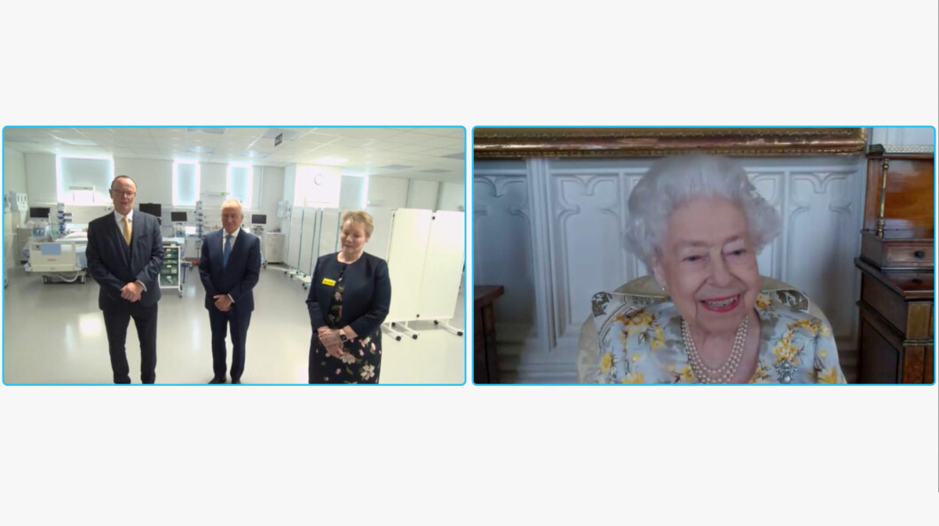 Drottningen Elizabeth invigde av sjukhusavdelningen på länk.