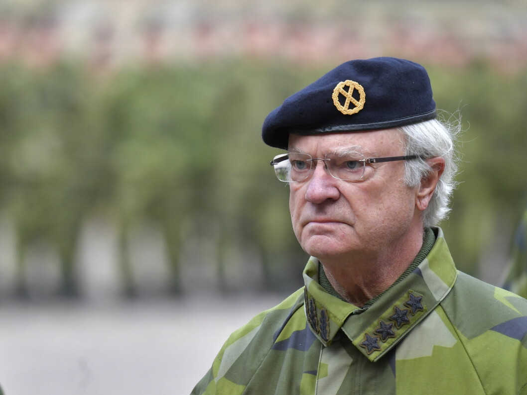 Kung Carl XVI Gustaf uttalar sig om att Sverige ska gå med i NATO.