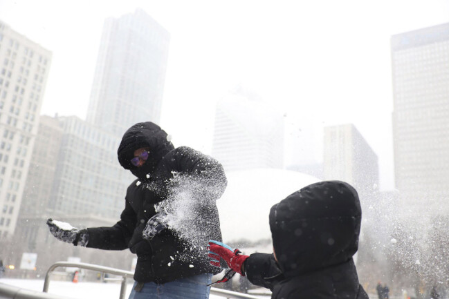 Extrem kyla i Chicago.
