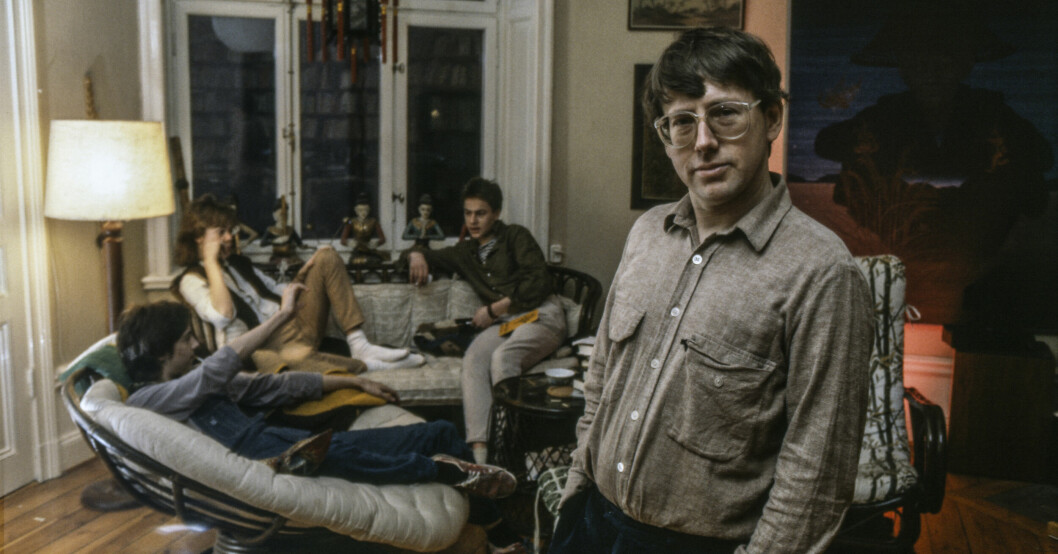 Staffan Hildebrand (t.h.), när han var aktuell med ungdomsfilmen G som hade premiär i februari 1983. Staffan Hildebrand