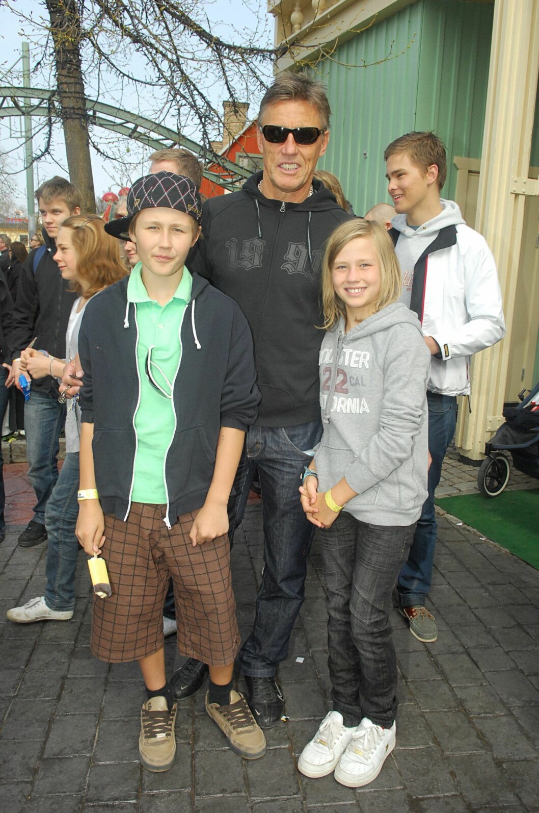 Börje tillsammans med Rasmus och Bianca.