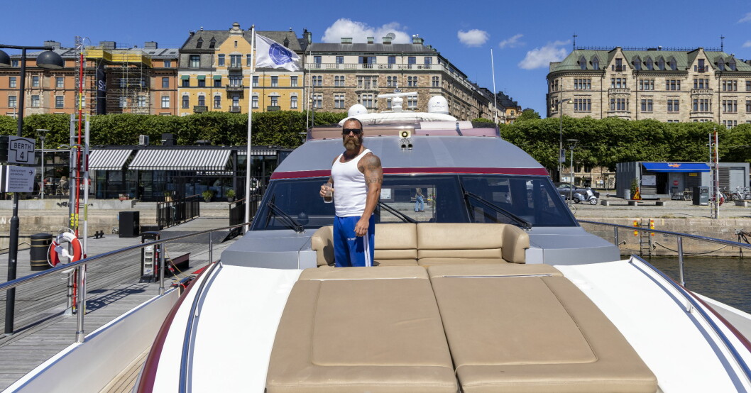 Jan Emanuel på sin yacht i Stockholm JAN EMANUEL JOHANSSON