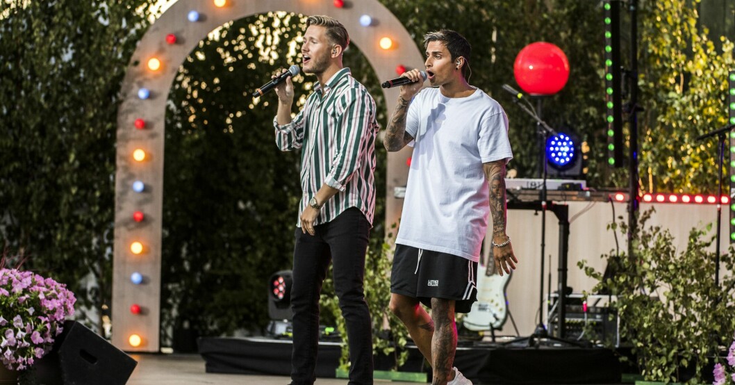Samir och Viktor uppträdde bland annat på Allsång på skansen. SAMIR BADRAN, VIKTOR FRISK