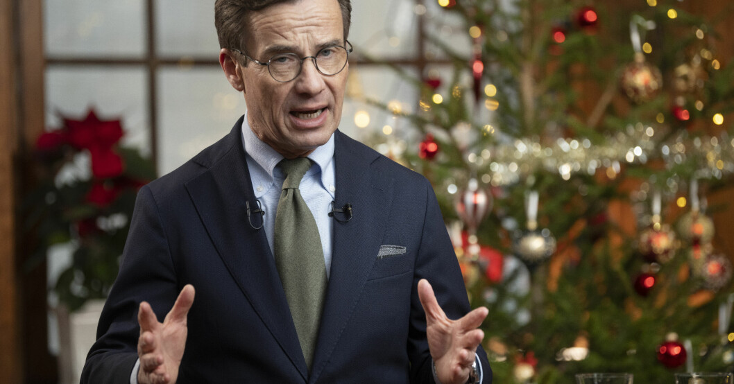 Statsministern höll i vanlig ordning ett jultal från rekreationsbostaden Harpsund i Södermanland. Statsministern höll i vanlig ordning ett jultal från rekreationsbostaden Harpsund i Södermanland.