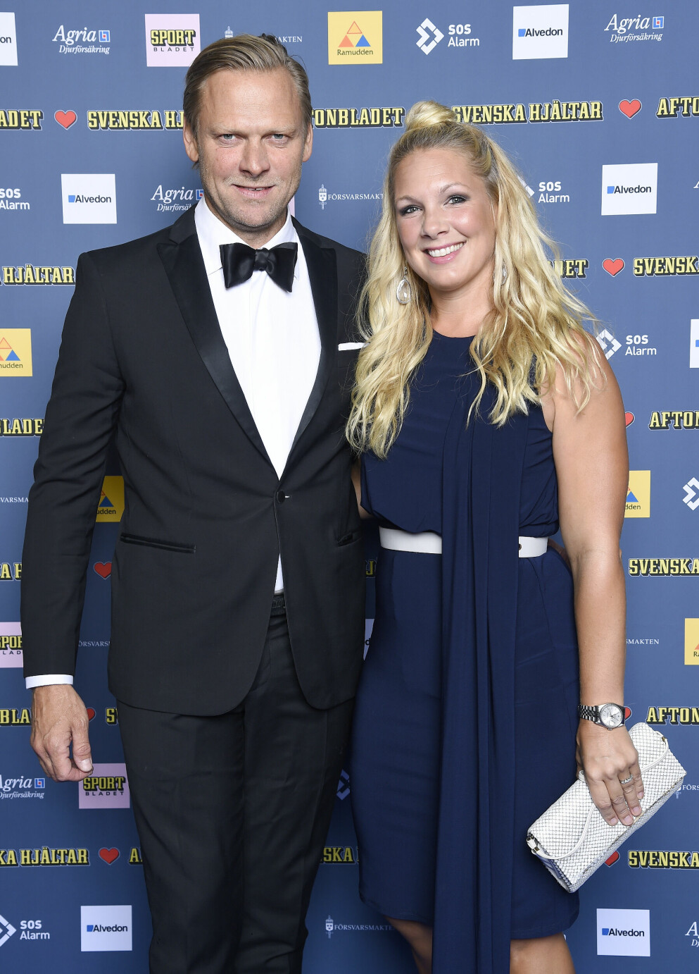 Jesper Rodhborn, Anna Brolin Svenska Hjältar-galan 2018, Cirkus, Stockholm. Anna och Jesper