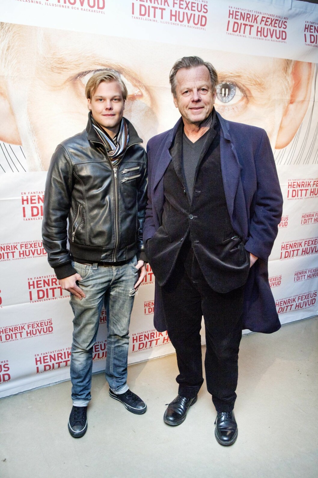 Tobias Henriksson och pappa Krister Henriksson på filmpremiär 2012. Foto: Emil Nordin/TT Tobias Henriksson