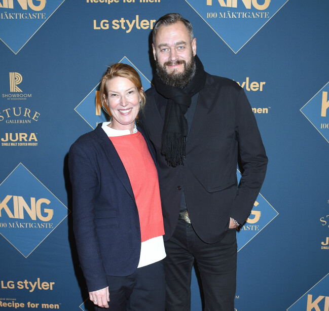 Olof Lundh tillsammans med Åsa Saltin Meerits på KING 100 Mäktigaste-galan 2019.