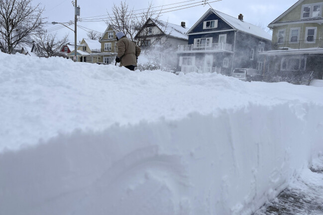 Mängden snö var enorm i Buffalo.