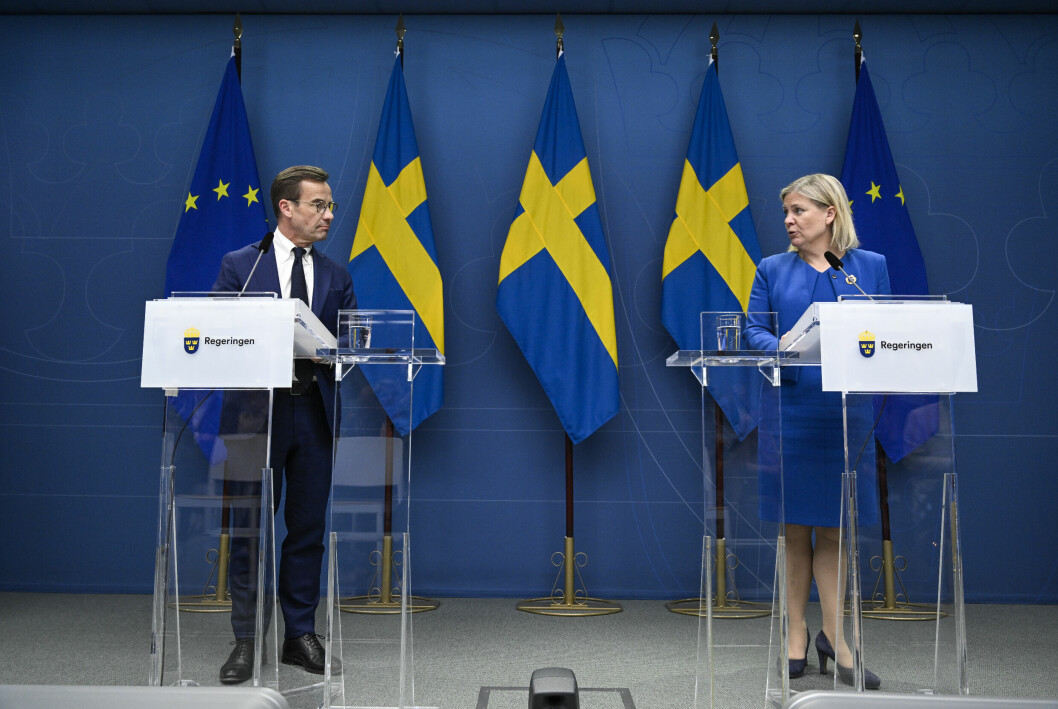 Borgfred i svensk politik när Sverige ansökte om att gå med i NATO.