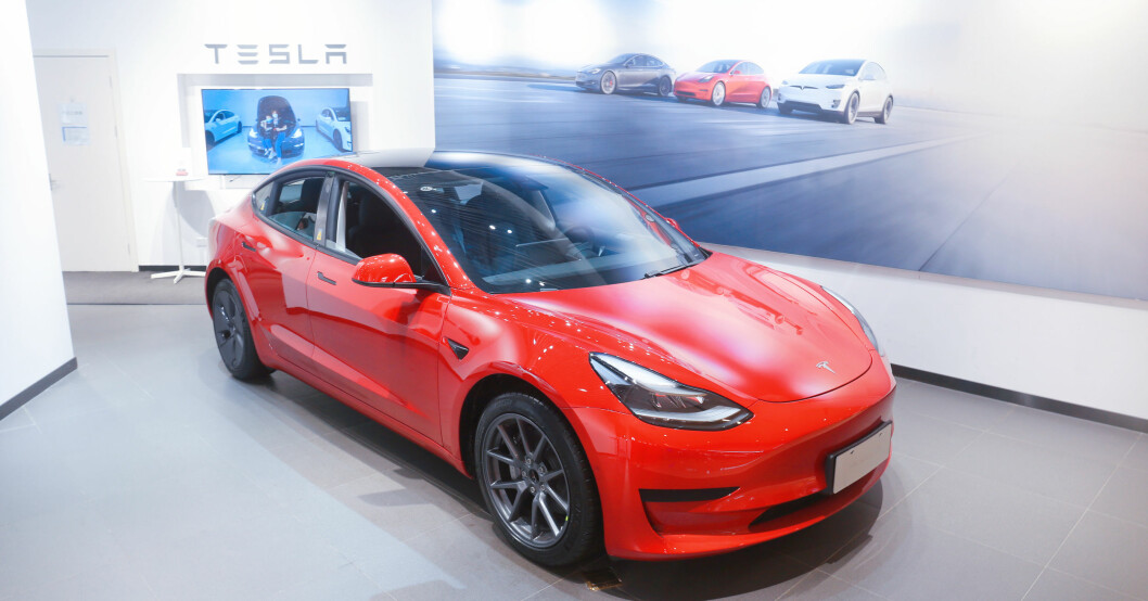 En Tesla-bil. Tesla