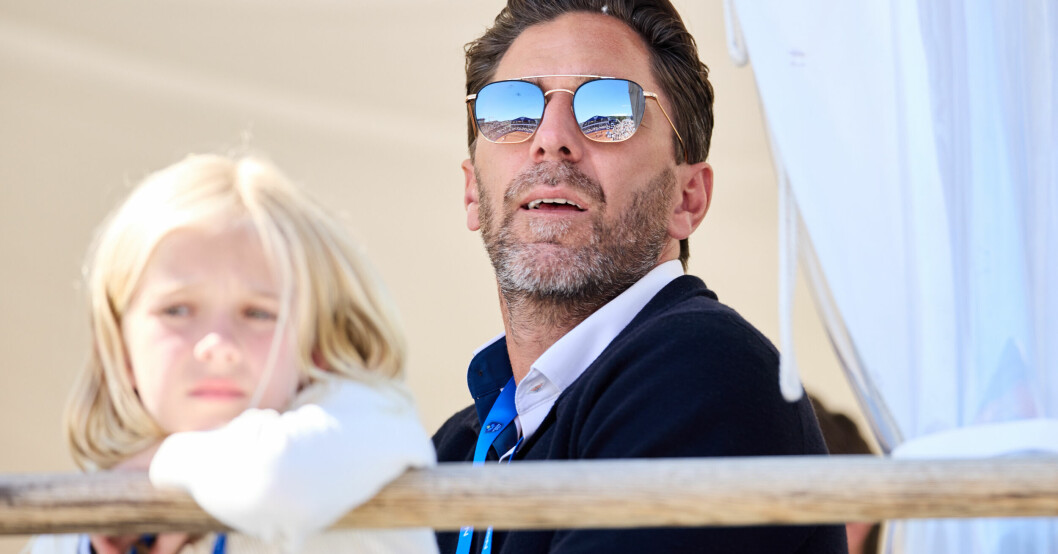 Henrik Lundqvist har även ett intresse för tennis och syns här på Nordea Open i Båstad i somras tillsammans med dottern Juli.