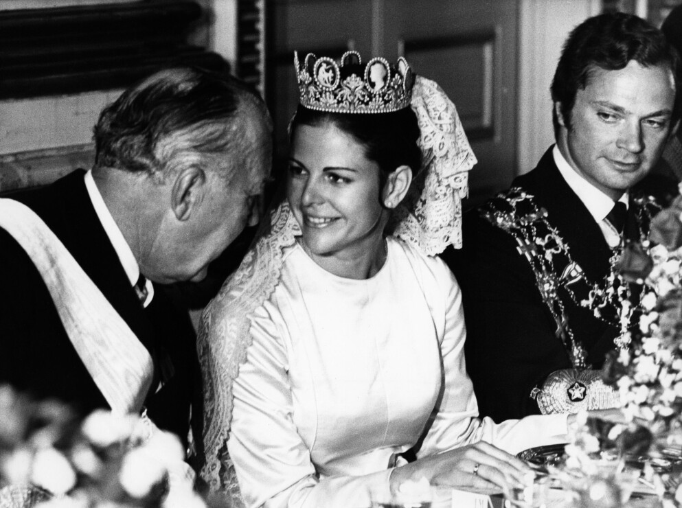 Bröllopslunchen, drottning Silvia och kung Carl Gustaf