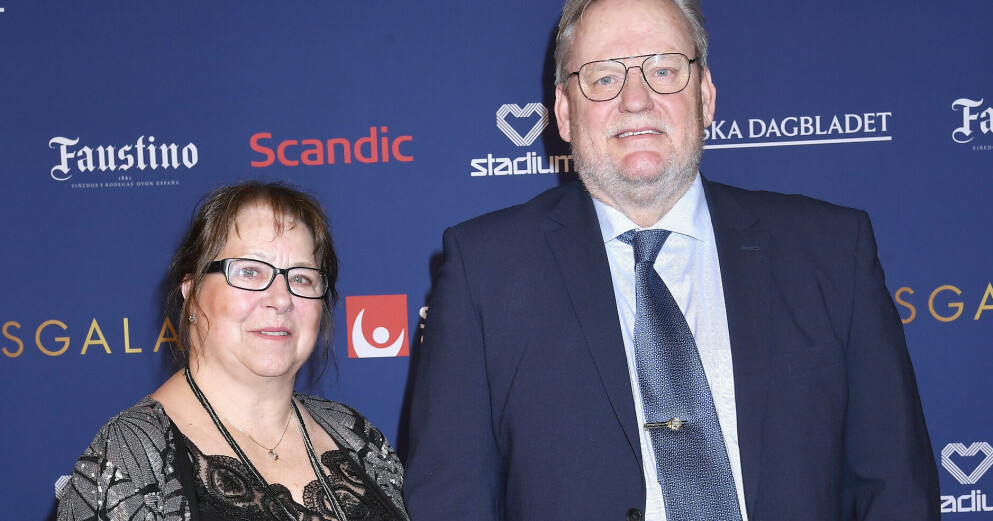 Ronnie Hellström med frun Anne på Idrottsgalan 2020. Ronnie Hellström med frun Anne