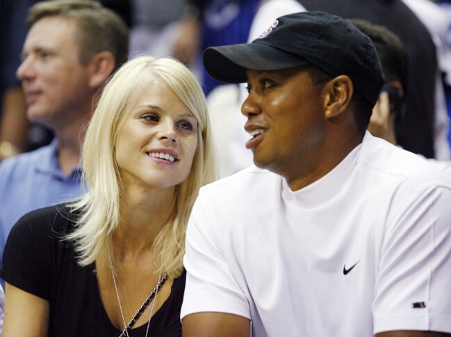 Tiger Woods och svenska exfrun Elin Nordegren.