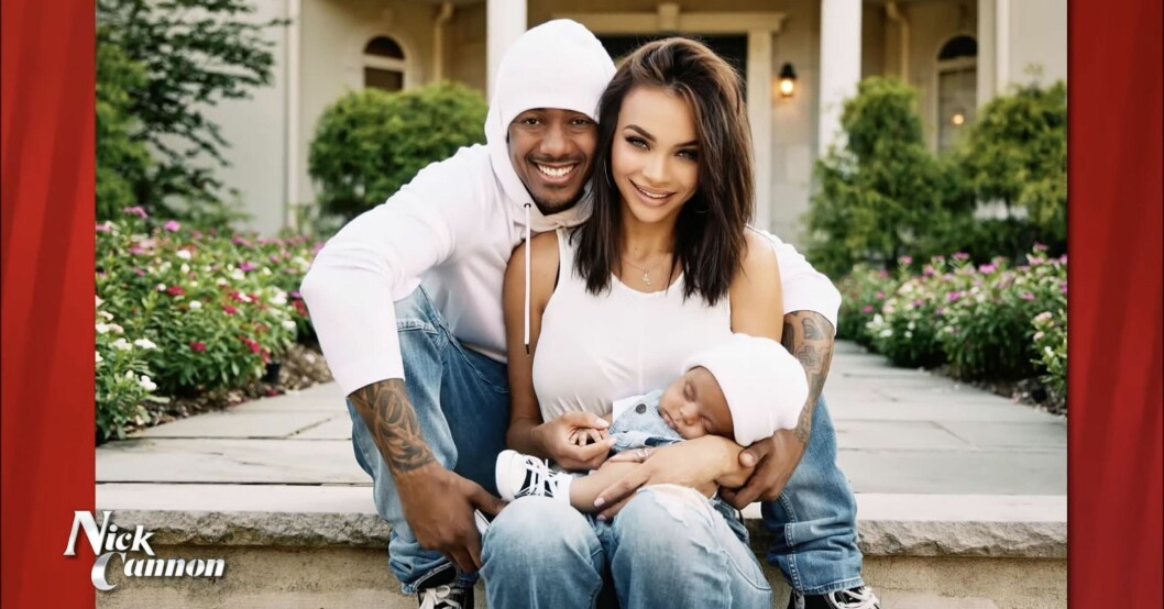 Nick Cannon, Alyssa Scott och sonen Zen. Nick Cannon och Alyssa Scott