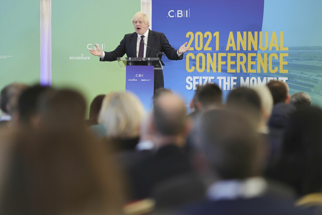 ”Vroom, vroom”, meddelar premiärminister Boris Johnson.